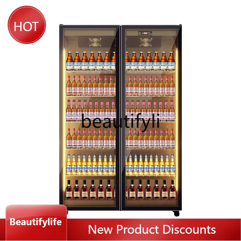 

A61 Beverage Wine Display Cabinet Single Double Door Refrigerated Commercial Freezer Bar Supermarket Three Door Upright Refriger