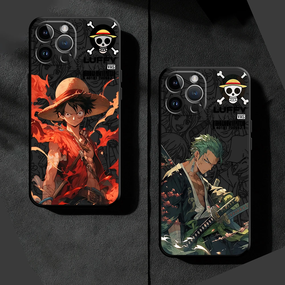 One Pieces Anime Phone Case for Apple iPhone 15 16e 17 Pro XS Max 13 14 Plus XR SE 12 11 Pro plus Matte
