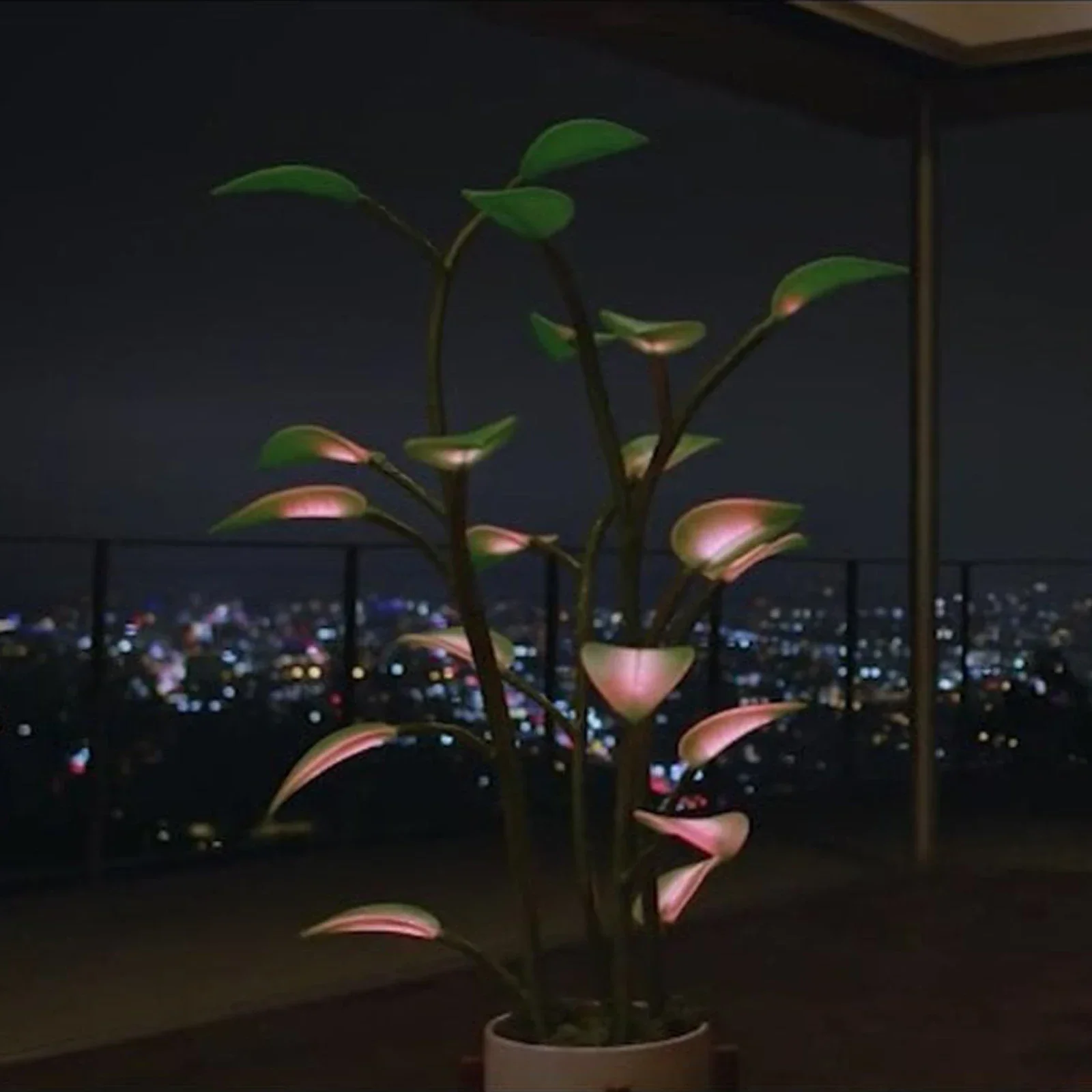 4pcs/set Magical Glowing Potted Plant Houseplant LED Color-Changing Artificial Plants Gorgeous Plant Branch Light Home Decor