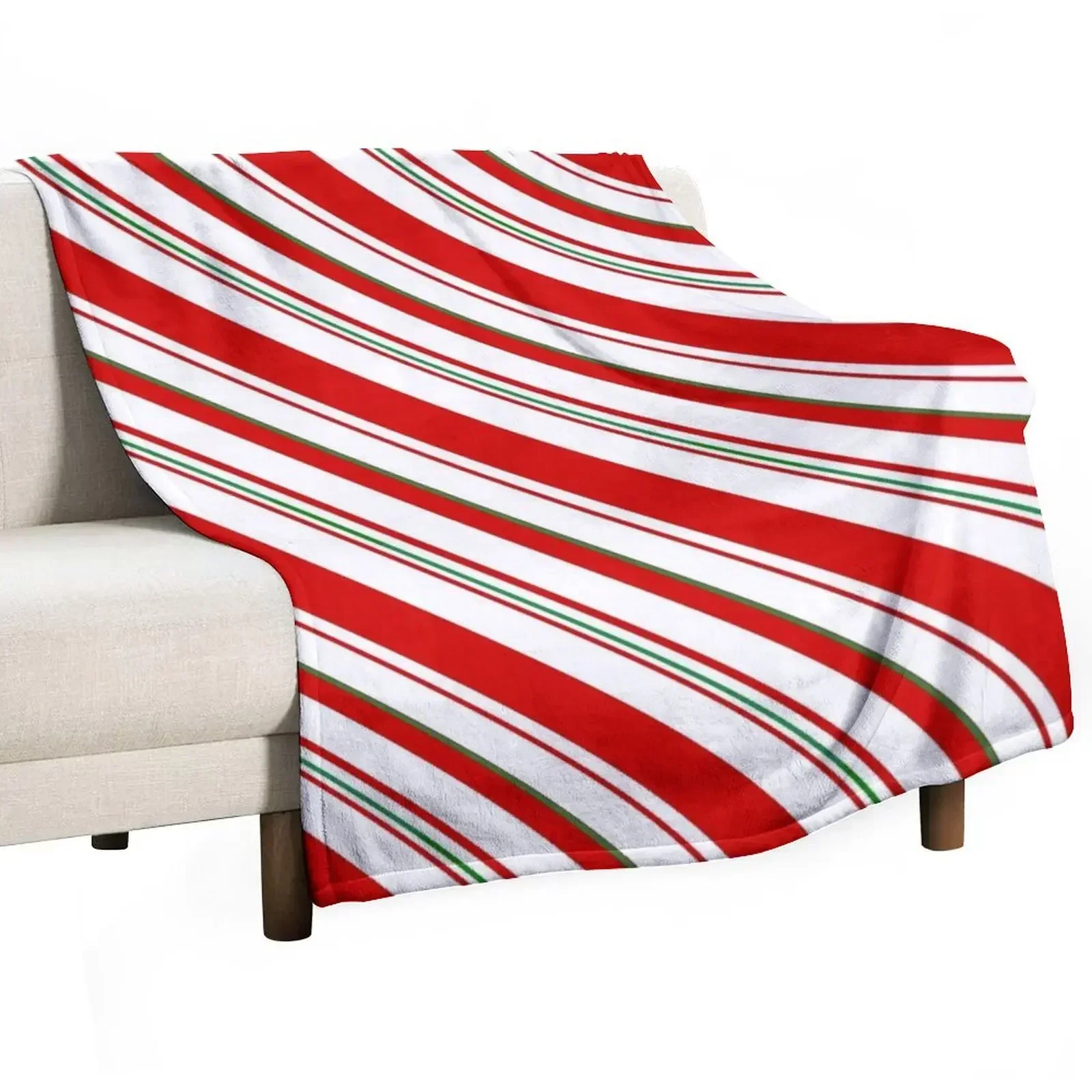 

Christmas Candy Cane Stripes Throw Blanket for babies warm for winter Blankets