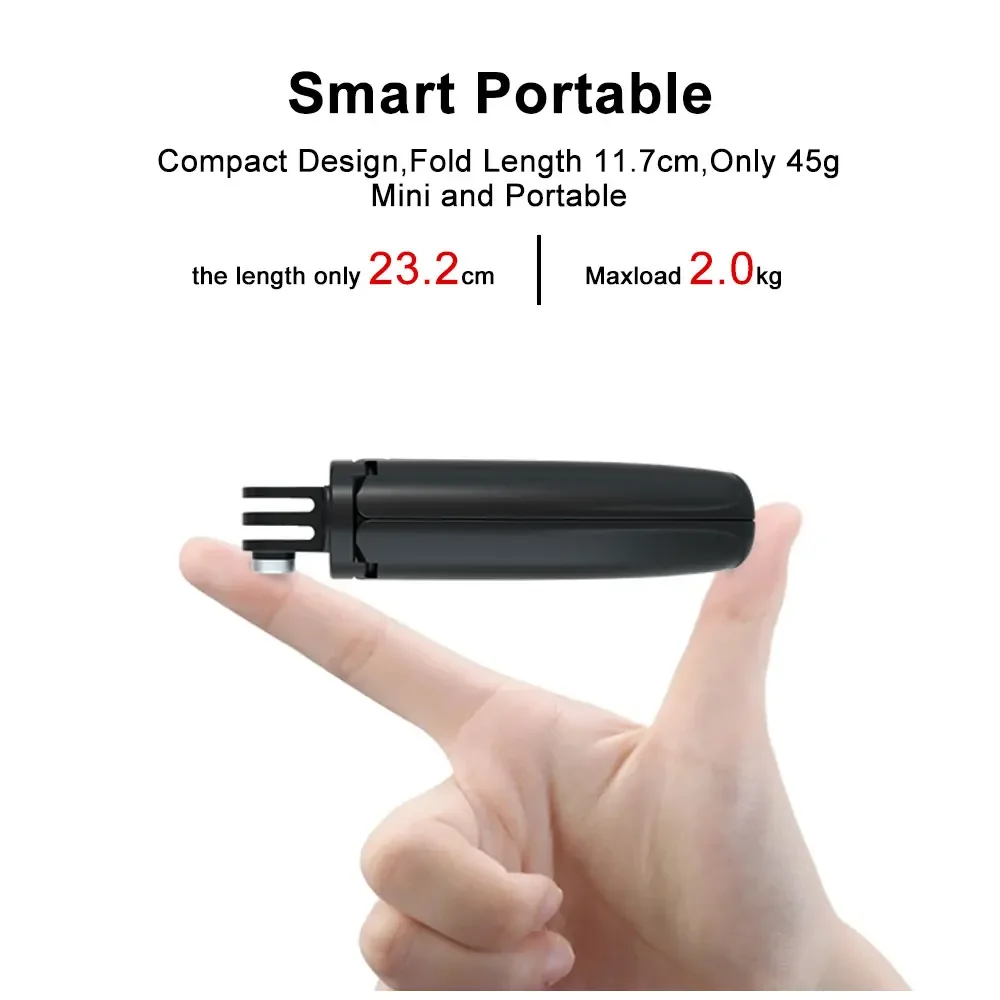 Składany Mini Statyw Monopod do GoPro Hero 11 10 Black Session Osmo Action Kamera Przenośny Stojak Akcesoria do Vlogów — zdjęcie 6