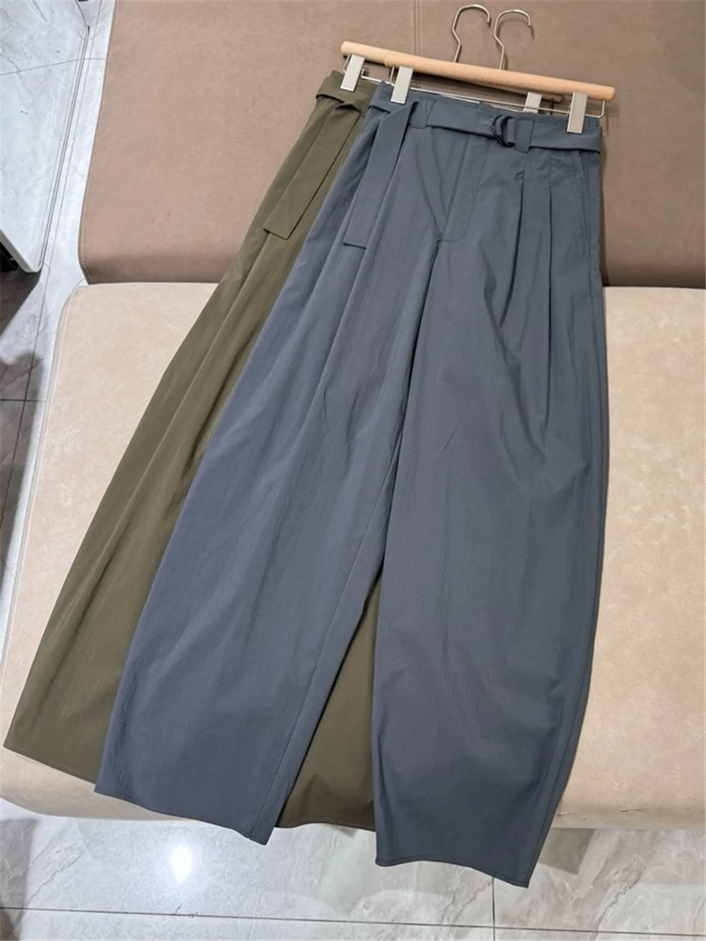 

High Quality Female Casual Pants 25 Spring Summer High-Waist Banana Pants Scimitar Trousers Fashion Versatile
