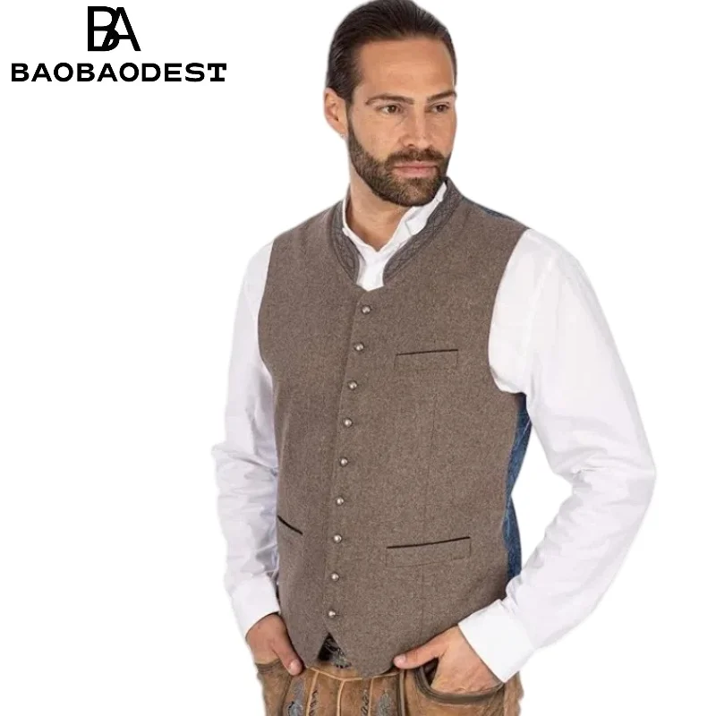 

Stockerpoint Men's Lucio Business Suit Vest - Slim Fit Formal Waistcoat for Office & Wedding | Wool Blend, Custom Tailored, Groo