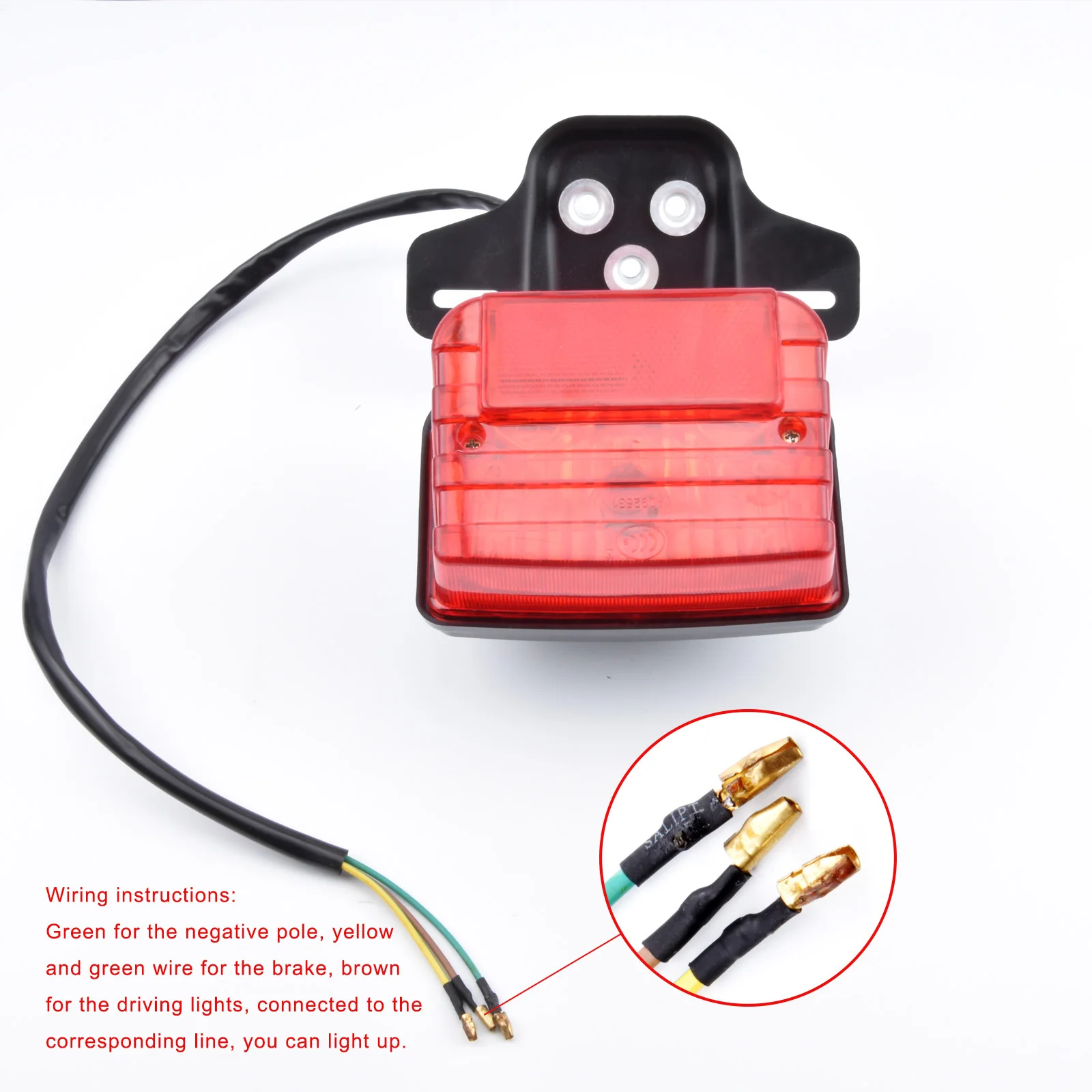 Motorcycle LED Brake Tail Light For Honda CG125 CT 70 90 110 and some 70cc 90cc 125cc 150cc Moped Scooter Quad ATV view 4