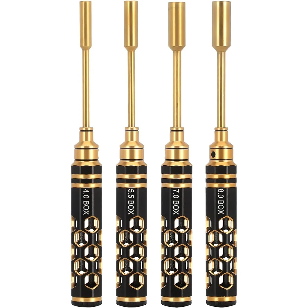 

INJORA Набор из 4 отверток с шестигранной головкой RC, 4,0 мм 5,5 мм 7,0 мм 8,0 мм Ключи с шестигранной головкой, торцевая отвертка, RC C