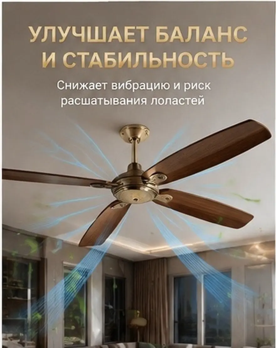 Ceiling Fan Blade Support Rod Alloy Hardware Replacement Durable for Rv Fan Parts Mounting Accessories (Imitation Rod Hardware