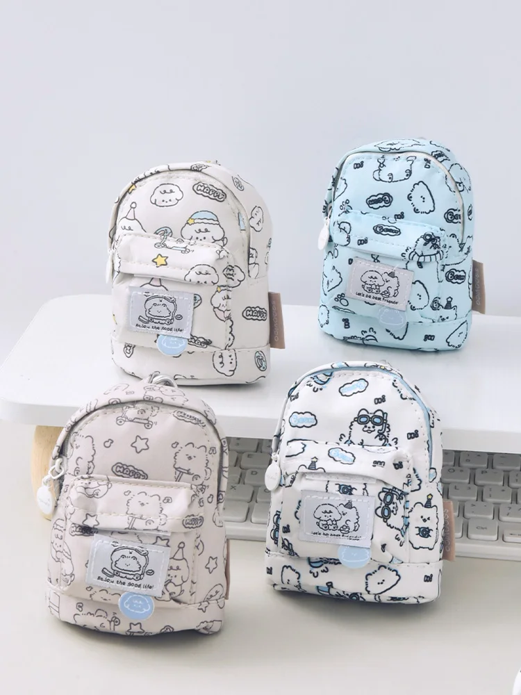 Portamonete portatile con stampa di cani simpatici cartoni animati, borsa portaoggetti per auricolari, pendente Bapa per studenti, regalo creativo semplice e moderno