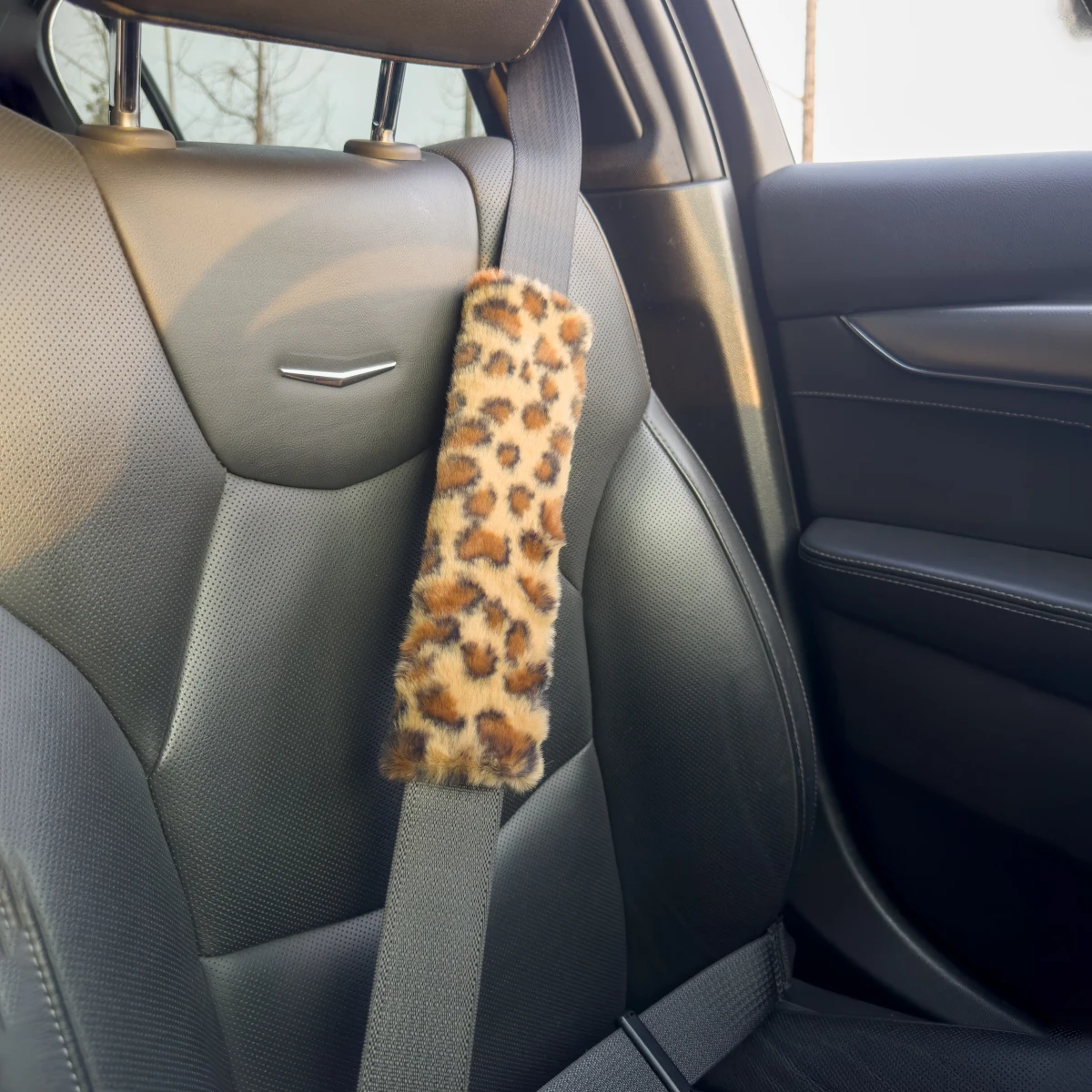 1PC Creative Leopard Print Seasonal Universal Safety Belt Shoulder Cover