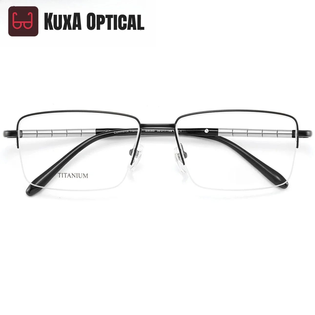 

KUXA 58 mm Lens Gentlemen Oversize Eyewear 148 mm Frame Fashion Optical Lenses Frame Prescription Eyeglasses Men Glasses