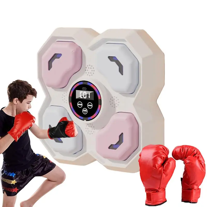 

Smart Boxing Machine Wireless Music Boxing Machine Wall-Mounted Exercise Punching Pads Boxing Equipment For Kids Adults Home