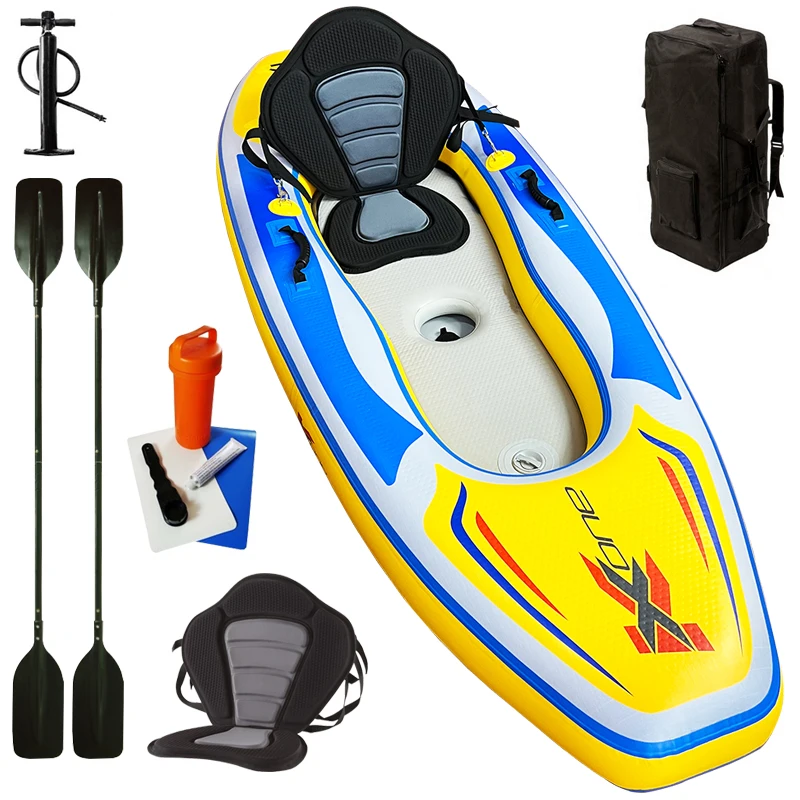 Zebec Kxone WOOSUNG Produttori di canoe gonfiabili pieghevoli in PVC Kayak pieghevole con pagaie
