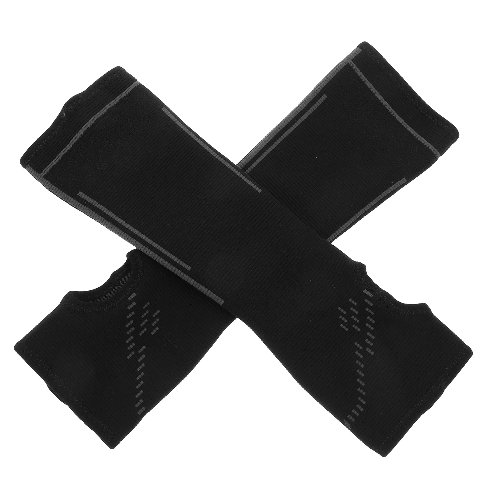 1 Pair Long Volleyball Arm Sleeves Black For Youth Students Extended Forearm Wrist Protection Breathable Polyester Team Sports