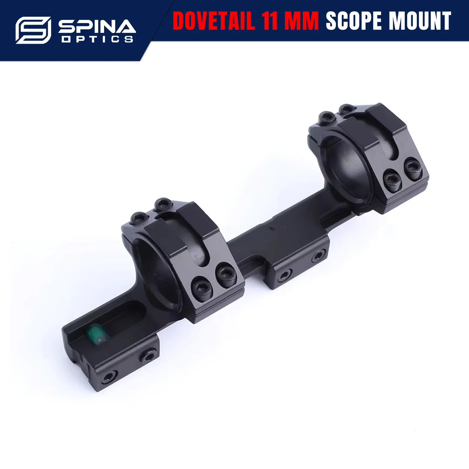 

SPINA OPTICS Цельный тактический кронштейн для планки Dovetail 11 мм Кольца для прицела 25,4 мм/30 мм с пузырьковым уровнем, совместим с AR15, PCP.