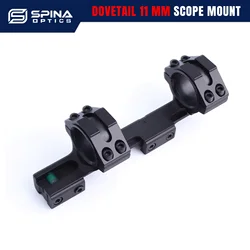 SPINA OPTICS 11mm One Piece Dovetail Rail 25.4mm/30mm Tactical Scope Rings Mounts With Bubble Level