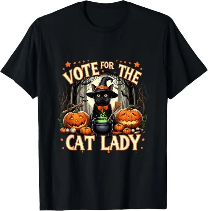 

Vote for The Cat Lady Spooky Halloween Cat Kamala Harris Unisex T-Shirt