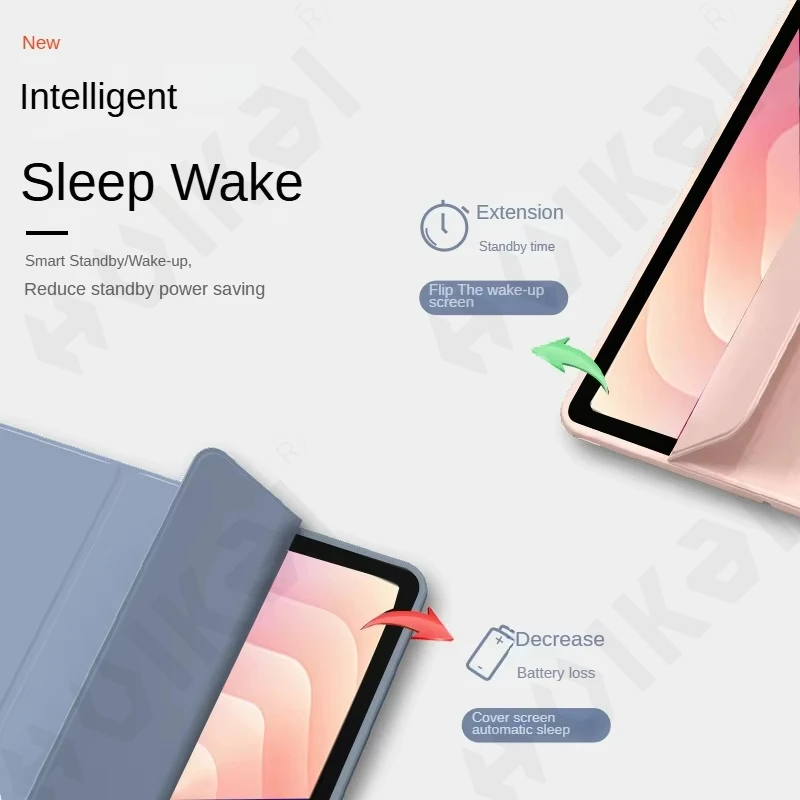 Case for Samsung Galaxy Tab S11 S10 FE S9 Plus Ultra Slim Translucent Back Tri-Fold Stand  Tablet Pen Charging Auto Wake/Sleep