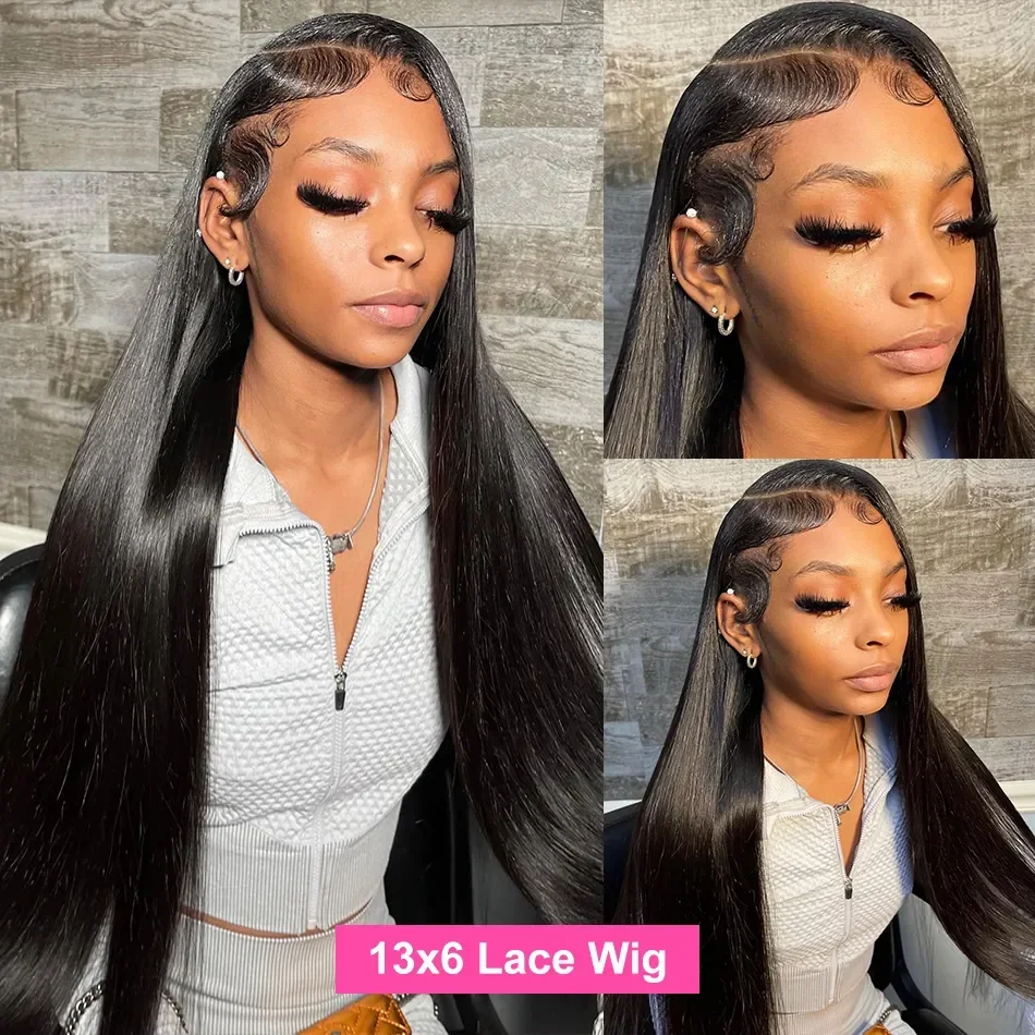 

200 High Desity 13x6 13x4 HD Lace Front Human Hair Wigs Pre Plucked For Women Bone Straight Human Hair Lace Frontal Wigs