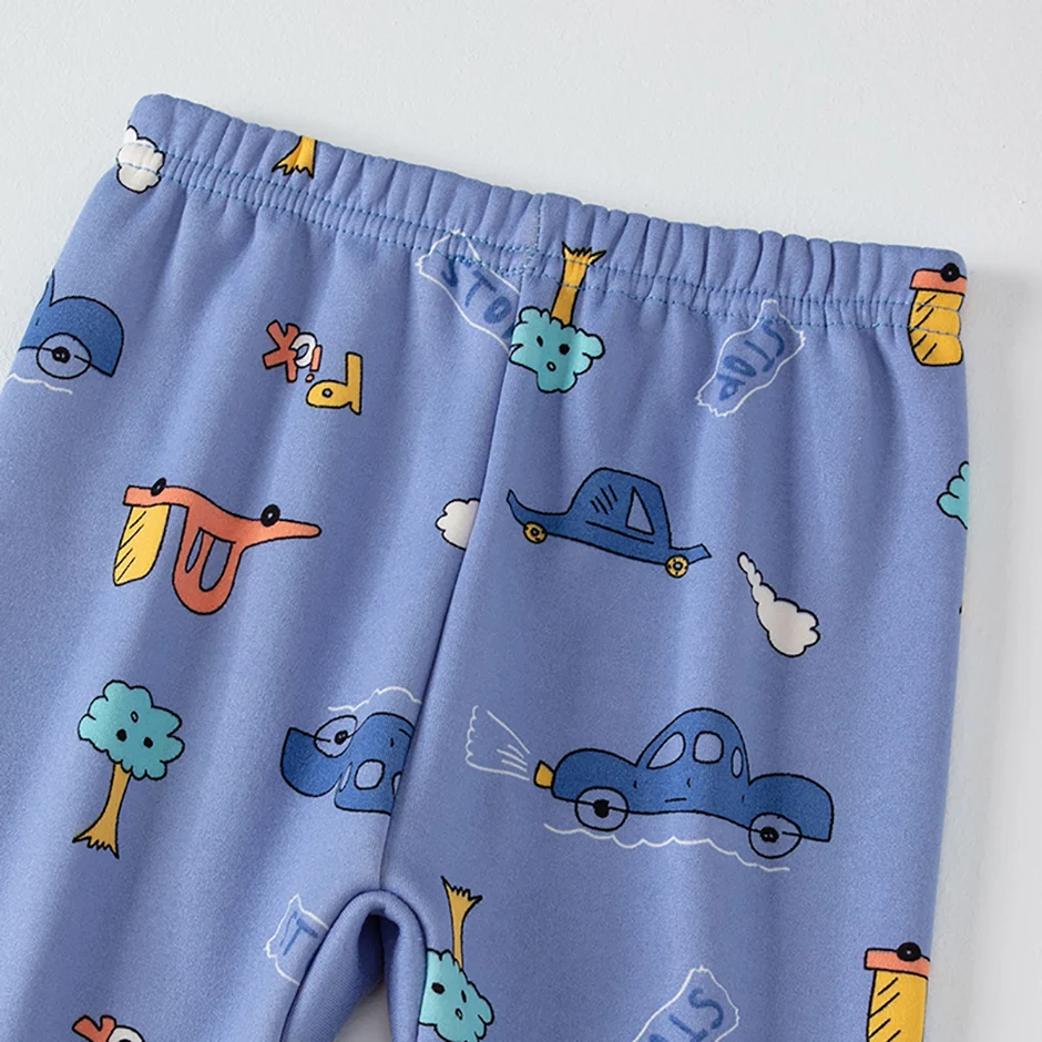 2 stücke kinder Herbst Und Winter Cartoon Gedruckt Dicke Warme Unterwäsche Set Für Jungen Und Mädchen Bequeme Und Plüsch Hause kleidung – Detail 28