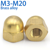 1-10Pcs Brass Acorn Nuts Copper Decorative Domed Cap Nuts for Covering Threads M3 - M20