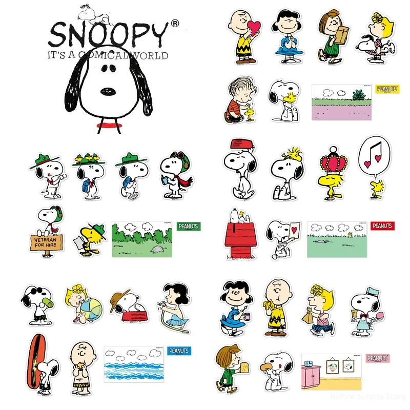 

Snoopy Stationery Stickers Scrapbooking Diary Kawaii Stickers Diy Decorative Stickers School Supplies trunk iPhone Sticker cute