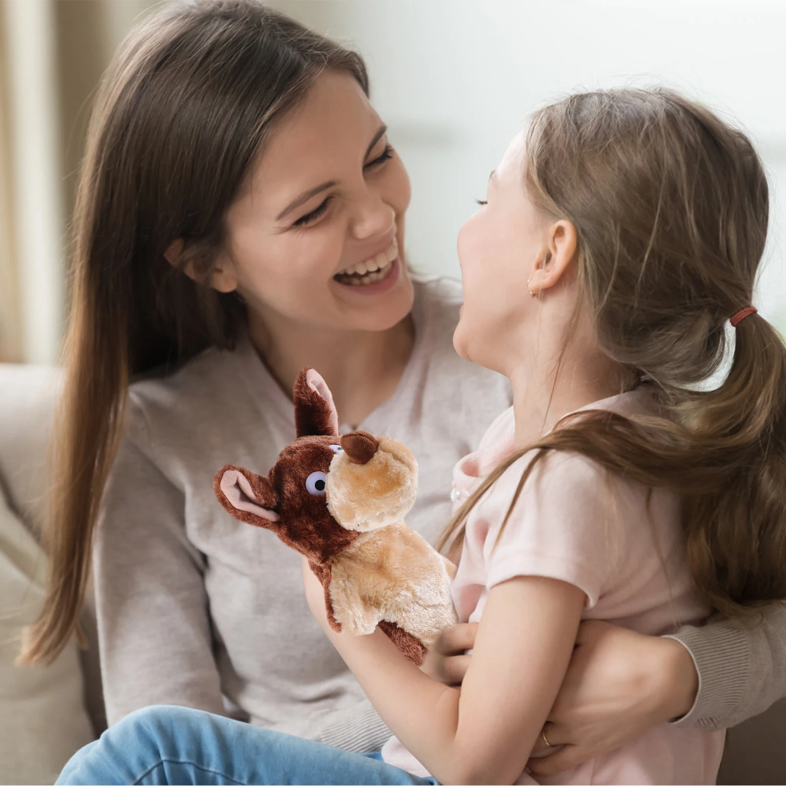 

Wolf Hand Puppet Cute Stuffed Animal Interactive For Story Telling Stage Performance Early Education Parent-Child Play