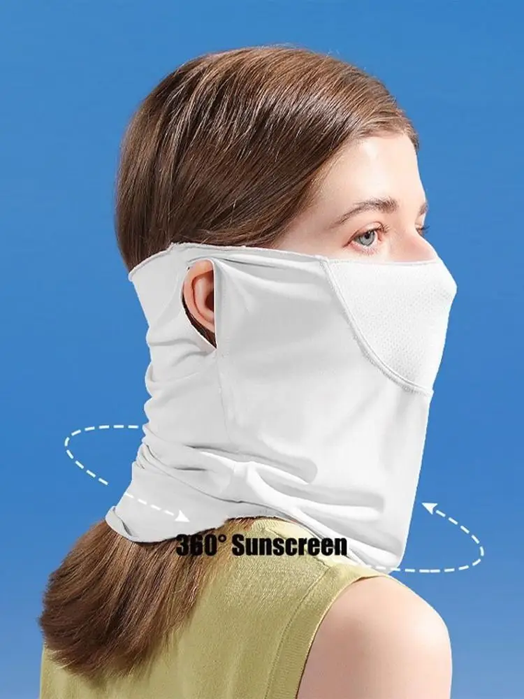 AliExpress NONE Headwear Cycling Balaclava Face Balaclava Scarf Headband Scarf Head Face Neck Gaiter Ice Silk Sunscreen Mask Face Cover Scarf