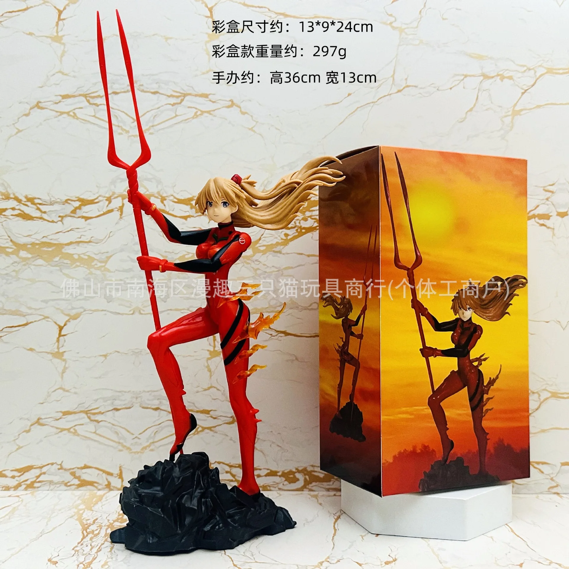 New 36cm Doll Model Neon Genesis Evangelion Anime Figures Combat Uniform Asuka Langley Soryu Figurines Car Decoration Toys Gifts