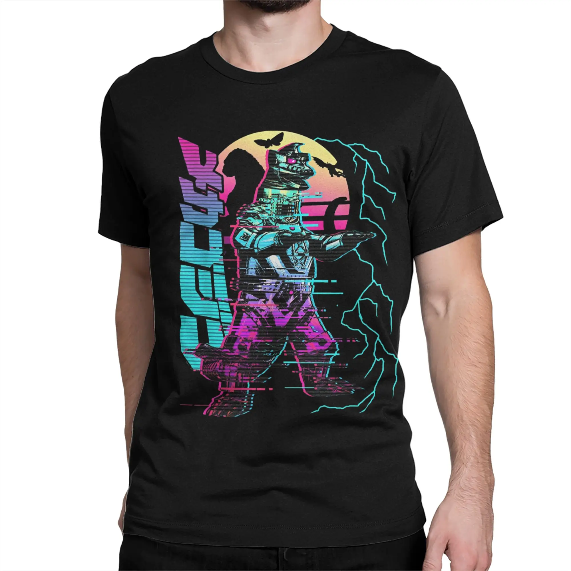 Minus One Vintage King Of Monsters T-Shirts for Men Godzilla Cotton Tee Shirt Round Neck Short Sleeve T Shirt Gift Idea Tops - view 2
