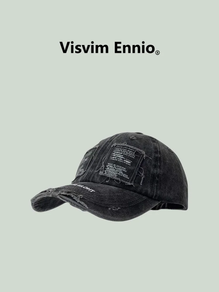 visvim-ennio-collaborative-edition-american-retro-distressed-letter-baseball-cap-new-2026-unbranded-spring-season