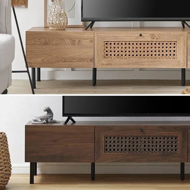 Z Morden Rattan TV Stand Storage Media Console Entertainment Center With Storage Multi Function Wholesale Furniture Living Roo Q