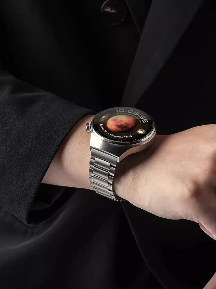 화웨이 워치용 솔리드 티타늄 시계 밴드, 화웨이 워치 4, 4 프로, Gt3 프로, 46mm, Gt2, 2 프로 밴드, 화웨이 워치 3 프로용 I 모양 스트랩