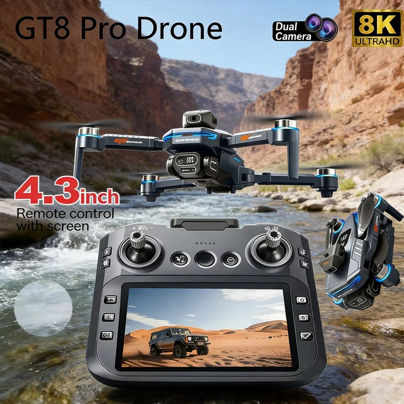 

Новый хит продаж: Дрон GT8 с GPS, 8K HD, двумя камерами, 5G Wi-Fi, бесщеточными моторами, обходом препятствий, складной квадрокоптер (игрушка)