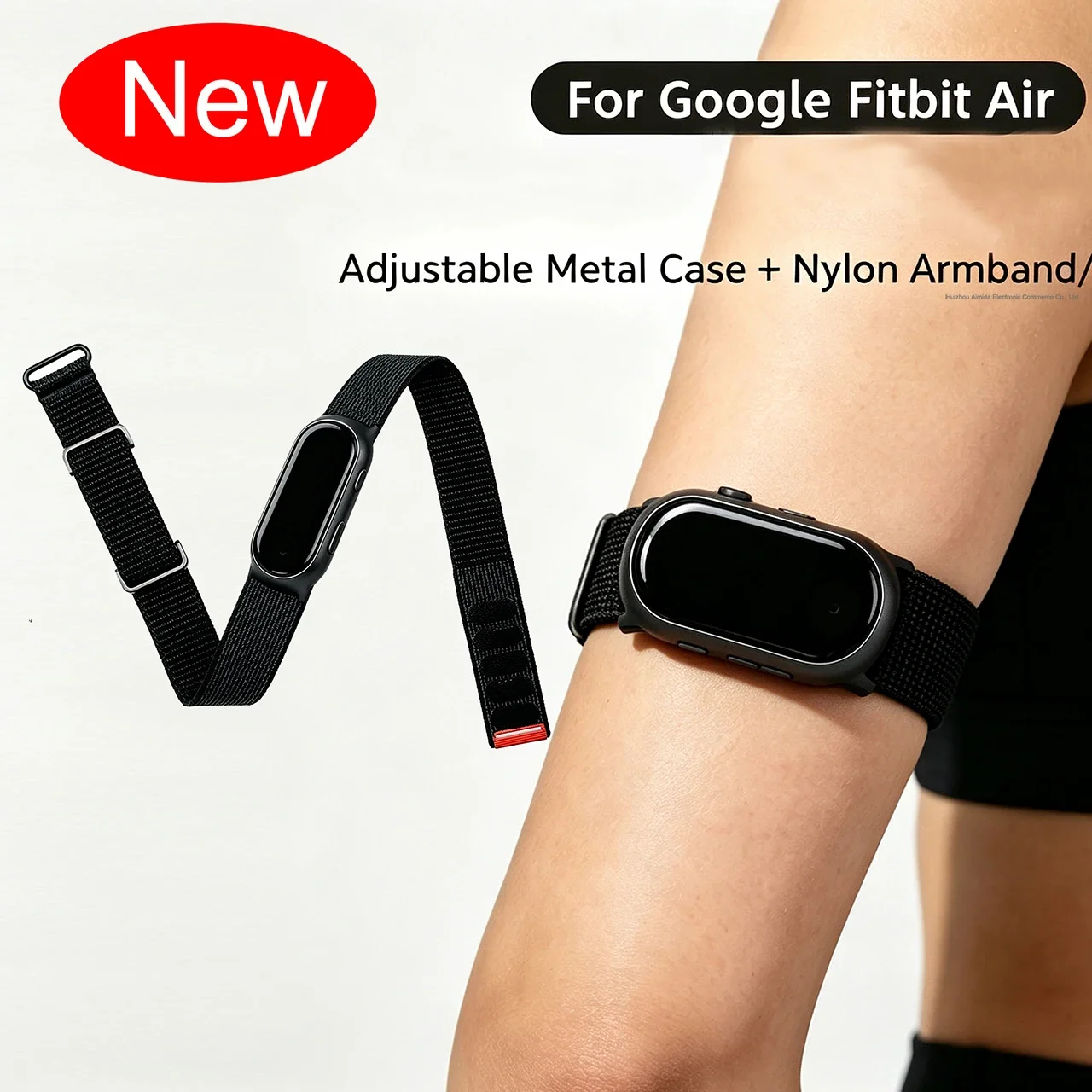 Premium Woven Nylon Bicep Armband Adjustable Sport Replacement Strap For Google Fitbit Air Fitness Tracker Wristband Accessories