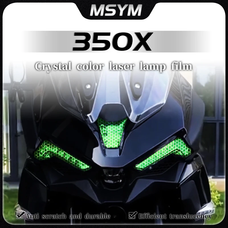 

For ZONTES 350X 350 X 350x Honeycomb laser film transparent headlight film smoked black tail light film modified accessories