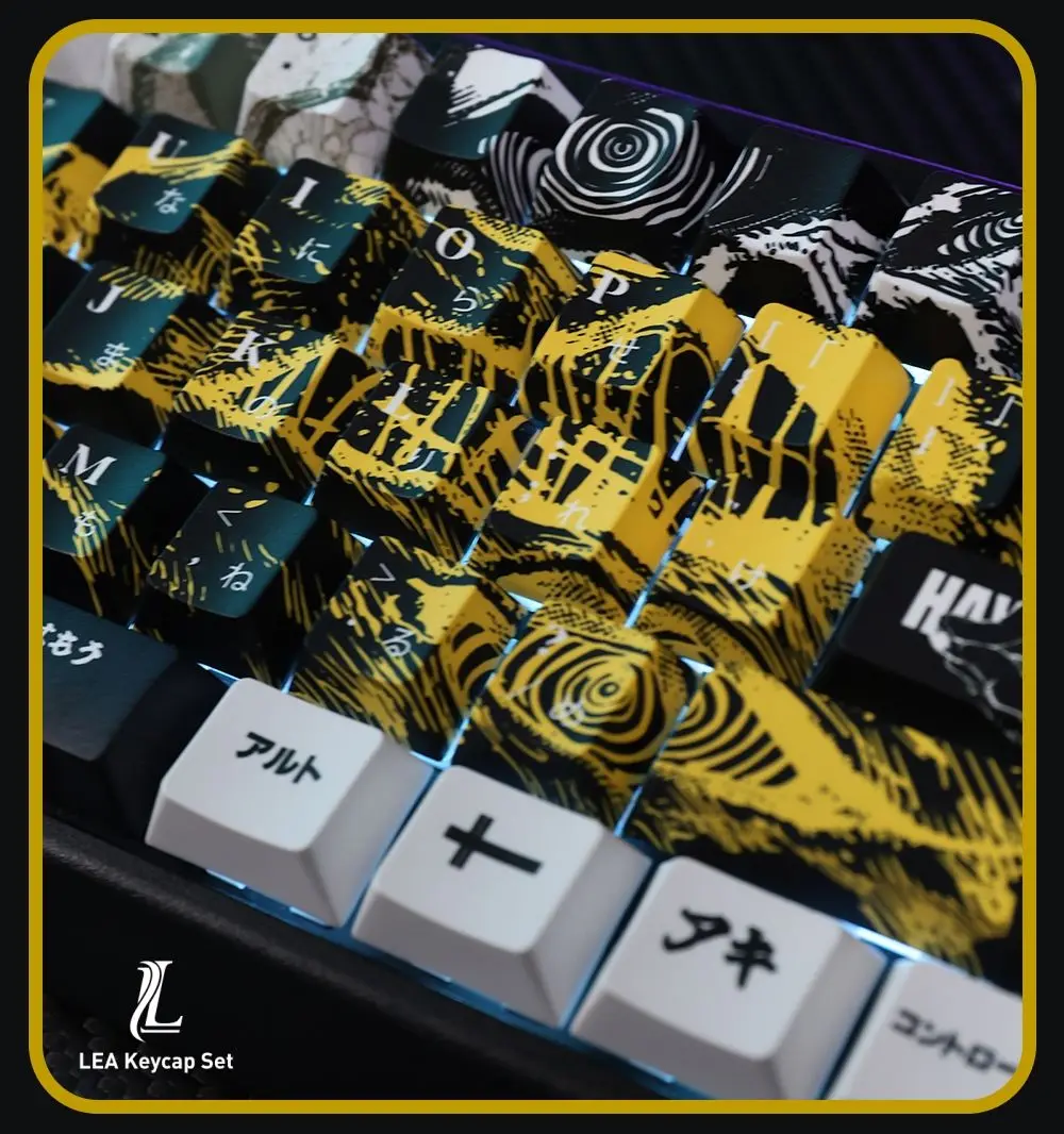 Hayakawa Aki Anime Keycaps Chainsaw Man 129 Keys PBT Keycap Chreey Keycaps Dye-sub Wooting Keyboard Mekanis 64/68/71/108