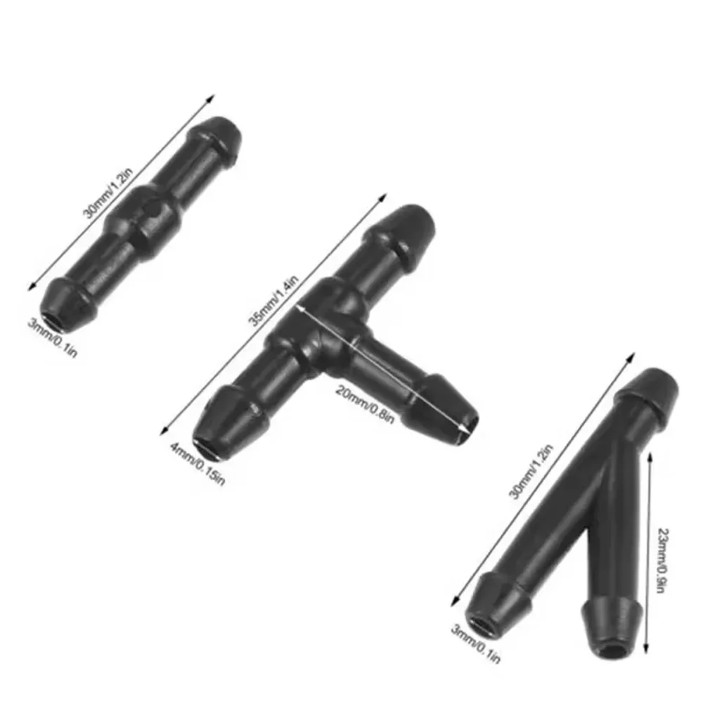 T/ Y/ I Type Car Wiper Jet Hose Connector Kit Auto Windscreen Jet Wiper Washer Water Hose Connector Automobile Accessories