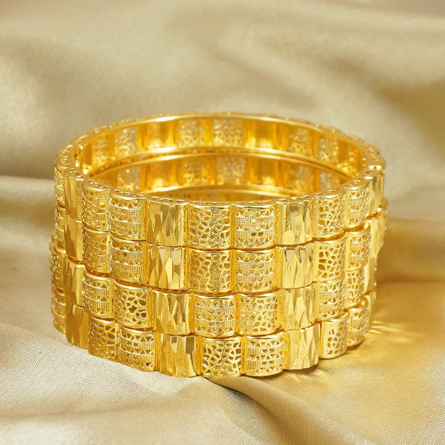 9999 gold Middle East fashion bracelet - non-fading. Vietnamese jewelry square bracelet factory wholesale.