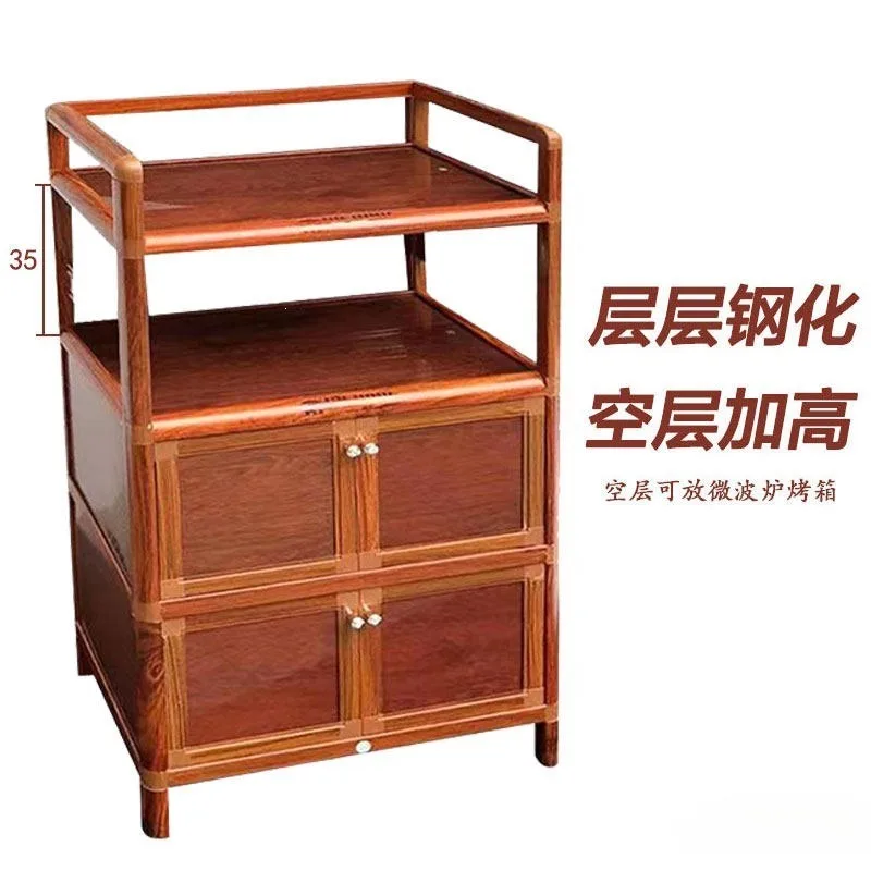 Thickened aluminum alloy microwave oven cabinet, storage floor oven rack, household kitchen kitchen storage cabinet