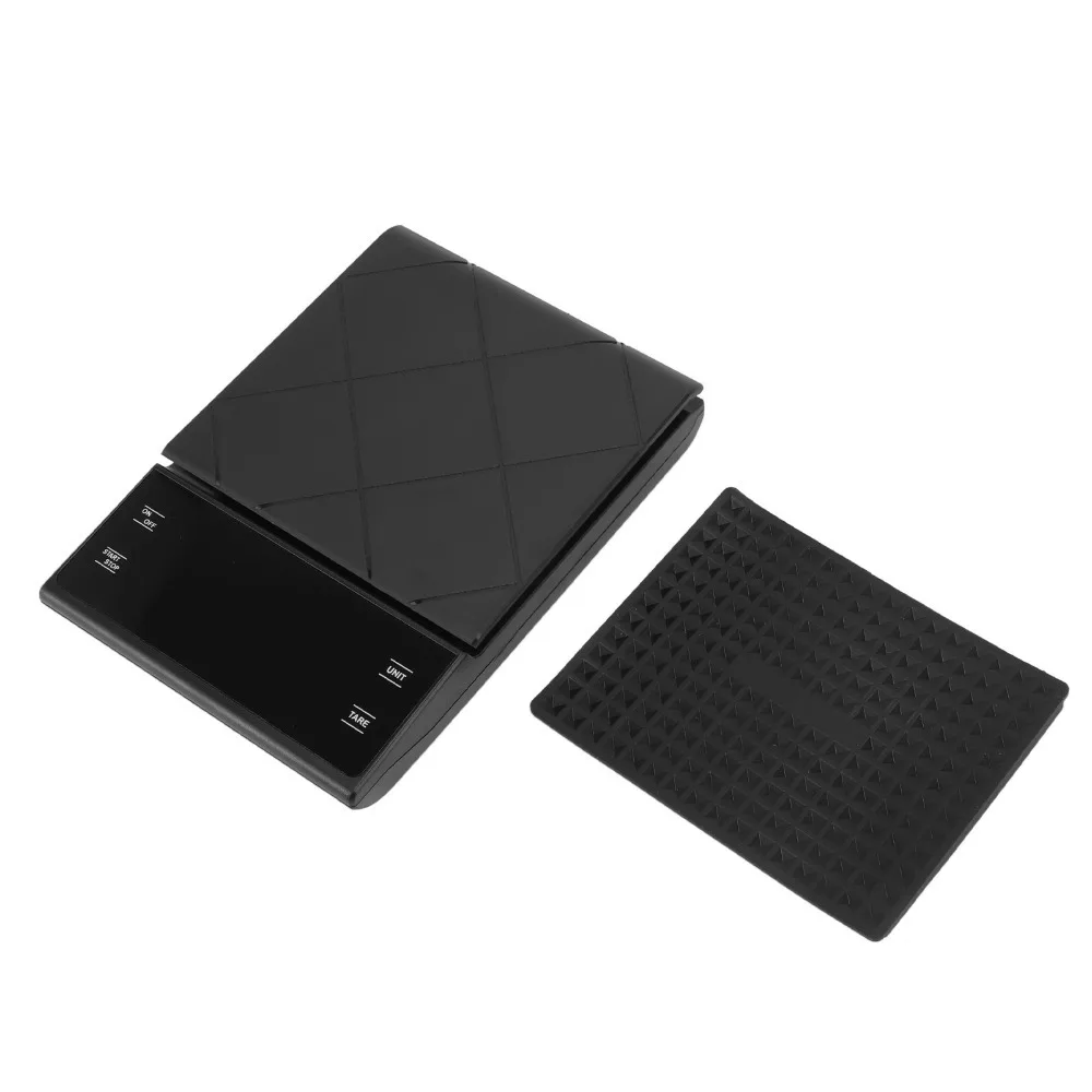 High Precision Digital Kitchen Scale LED Display Battery Powered Electronic Jewelry Scale Black White Coffee Scale