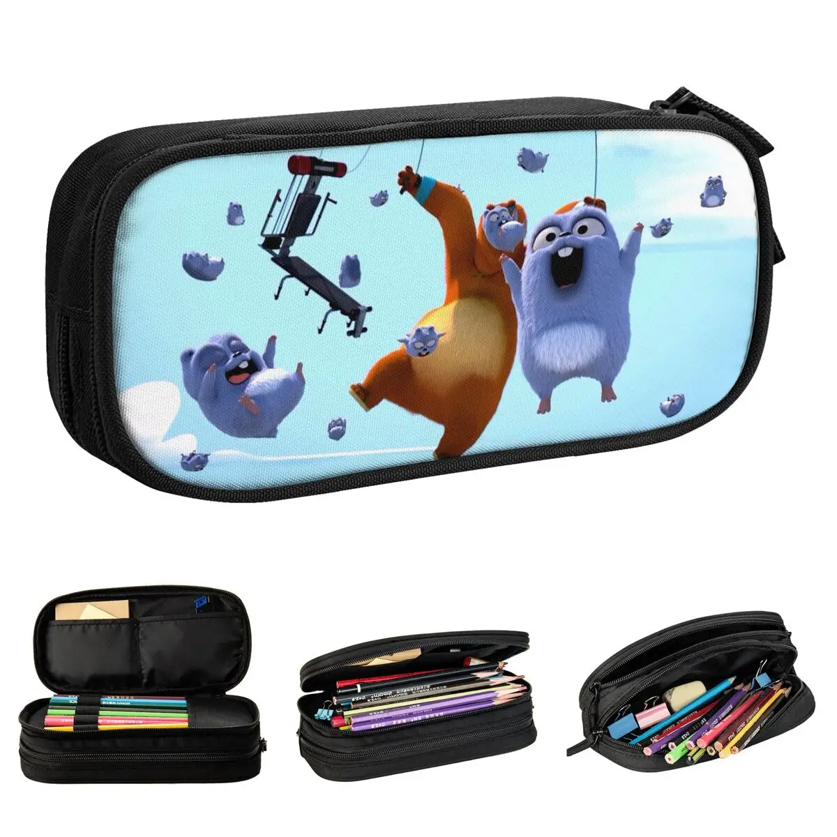 

Fashion Grizzy And The Lemmings Moose Comedy Animation Pencil Case Pencilcases Pen Kids Large Storage Bags School Supplies