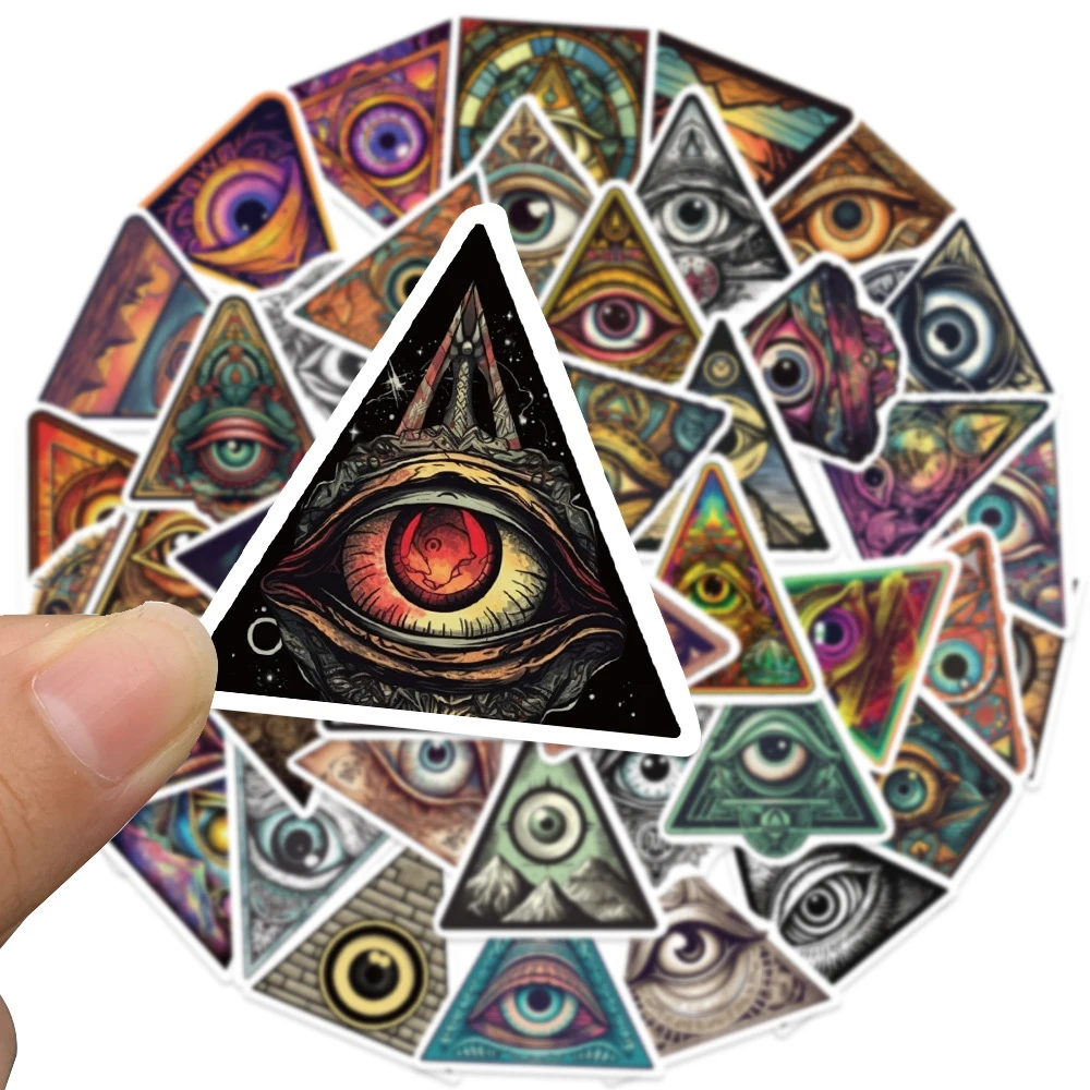 

10/30/50pcs Gothic All Seeing Eye Cartoon Stickers Retro Graffiti Sticker Notebook Bike Wall Guitar Waterproof Art Decal Toys