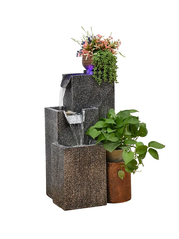 Simple bonsai flowing water ornaments modern Nordic style home decorations office front desk lucky water scenery crafts