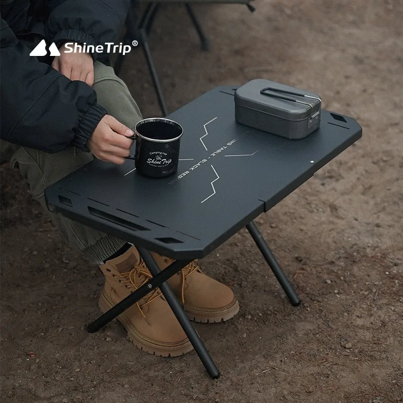 Stół taktyczny ShineTrip Outdoor Wielofunkcyjny składany stół Przenośny, lekki aluminiowy stół piknikowy Stół kempingowy