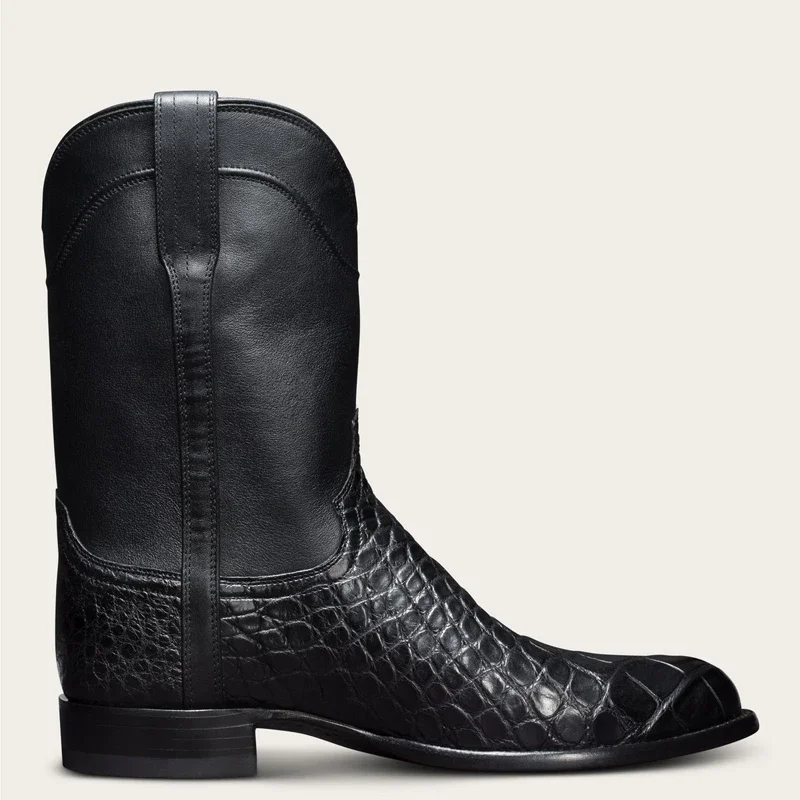 Retro Western Cowboy Laarzen Heren Schoenen Grote Maat 38-48 Ridderlaarzen Nieuwe Herfst Winter Heren Laarzen Lichtgewicht Comfortabel