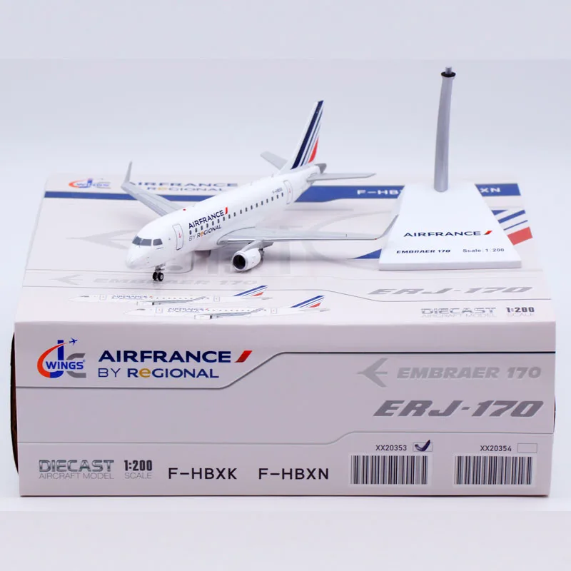 

XX20353 Alloy Collectible Plane Gift JC Wings 1:200 Air France Regional Skyteam Embraer ERJ-170LR Diecast Aircraft Model F-HBXK