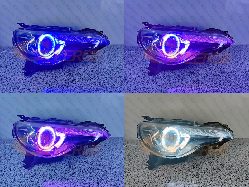 For Subaru BRZ Toyota GT 86 FT-86 Scion FRS RF Remote BT App Multi-Color Ultra Bright RGB LED Angel Eyes Kit Halo Rings Light