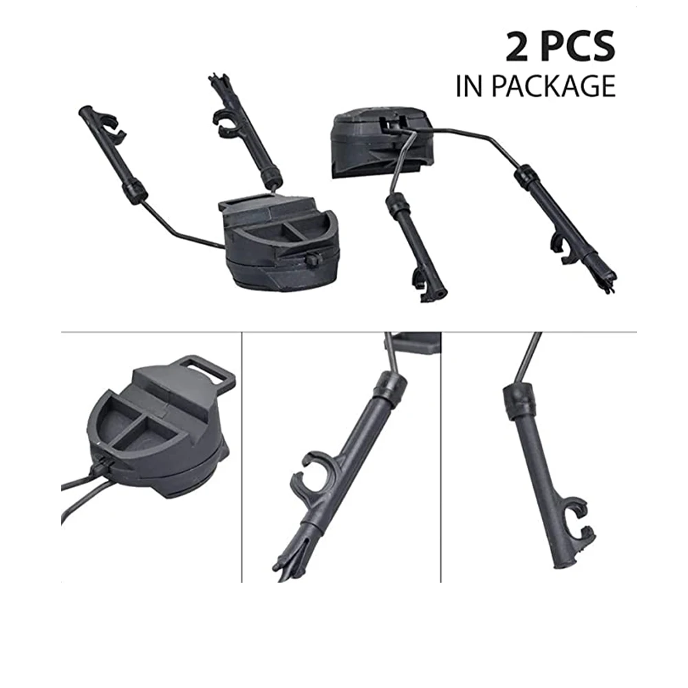 

2PCS Comtac ARC Adapter - Tactical Helmet Rail Suspension Mount Version for Airsoft Activities Ear Protection