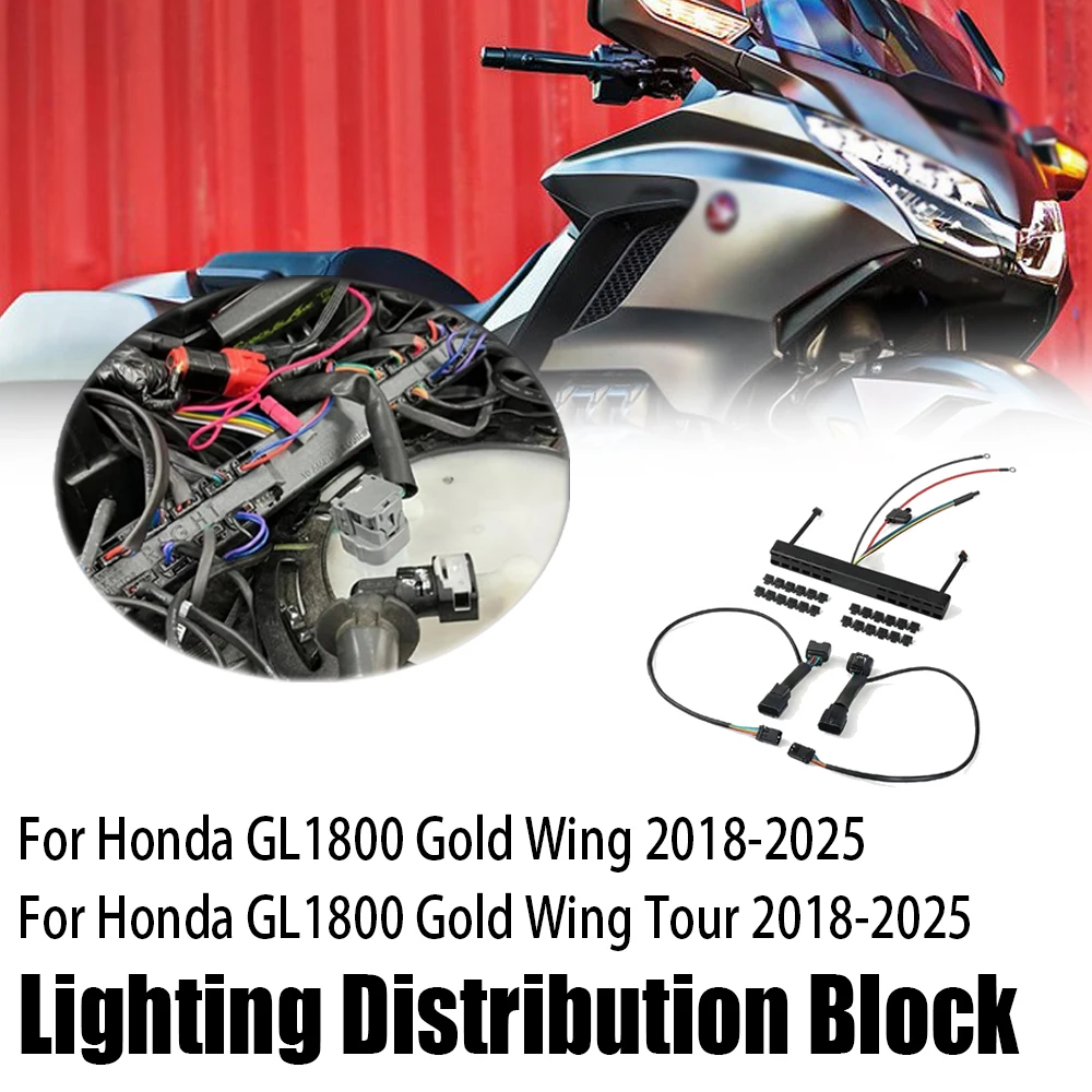 Plug-N-Play Lighting Distribution Module Kit For Honda GL1800 Gold Wing Tour 2018-2025 Motorcycle Circuit Board stainless steel