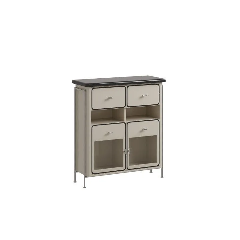 

Cream Wind Bucket Cabinet Line Artist Home Living Room Decorative Cabinet Wall Locker Storage Cabinet