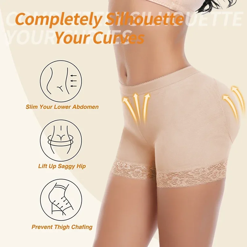 Women Butt Lifter Hip Enhancer Body Shaper Booty Pads Seamless Push Up Fake Ass Panties High Waist Boyshorts Shapewear Lingerie